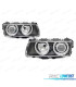 FARÓIS ANGEL EYES BMW E38 98-01 FUNDO PRETO