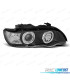 FARÓIS BMW X5 E53 99-03 ANGEL EYES CCFL FUNDO NEGRO