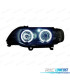 FARÓIS BMW X5 E53 99-03 ANGEL EYES CCFL FUNDO NEGRO