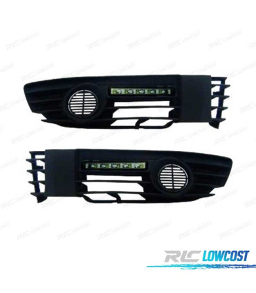 LUZ DIURNA VOLKSWAGEN VW PASSAT 00-05 CRISTAL CLARO CROMADO + REJILLAS