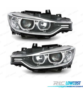 FAROIS BMW F30 11-15 ANGEL EYES LED FUNDO PRETO