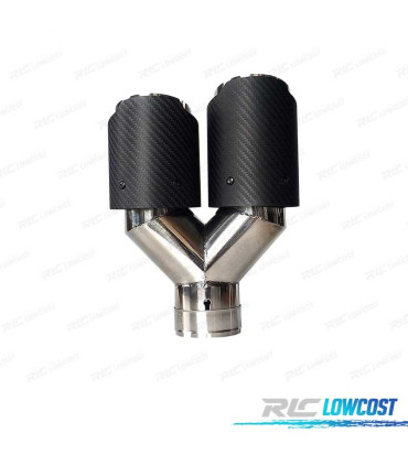 PONTEIRA DE ESCAPE CARBONO DUPLA DIREITA LOOK AKRAPOVIC