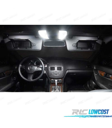 KIT COMPLETO DE 15 LÂMPADAS LED INTERIOR PARA MERCEDES CLASE C S205 ESTATE WAGON C160 C180 C200 C220 C250 C300 C350 C400 C450 20