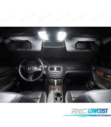 KIT COMPLETO DE 20 LÂMPADAS LED INTERIOR PARA MERCEDES CLASE C W204 C200 C220 C230 C250 C280 C300 C350 C63 AMG 08-14