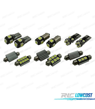 KIT COMPLETO 12 LAMPADAS LED INTERIOR PARA VOLKSWAGEN VW GOLF 7 MK7 MKVII GOLF GTI SPORTWAGEN 14-