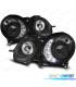 FARÓIS COM LUZ DIURNA LED MERCEDES E W211 02-06 FUNDO PRETO