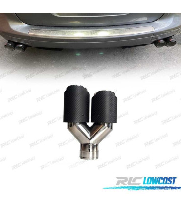 PONTEIRA DE ESCAPE CARBONO DUPLA ESQUERDA LOOK AKRAPOVIC