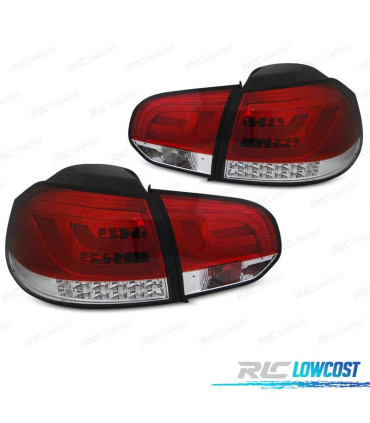 PILOTOS VOLKSWAGEN VW GOLF 6 08-12 BARRA DE LED VERMELHO CROMADO