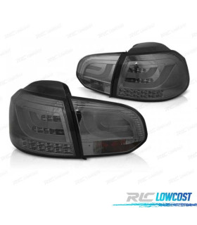 FARÓIS VOLKSWAGEN VW GOLF 6 08-12 BARRA DE LUZ LED FUNDO CROMADO FUMADO