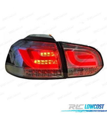 FARÓIS VOLKSWAGEN VW GOLF 6 08-12 BARRA DE LUZ LED FUNDO CROMADO FUMADO