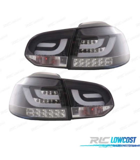 FARÓIS VOLKSWAGEN VW GOLF 6 08-12 LED FUNDO PRETO CROMADO