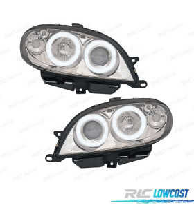 FARÓIS ANGEL EYES CCFL PARA CITROEN SAXO 00+ CROMADO