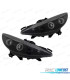 FARÓIS ANGEL EYES PEUGEOT 207 06-09 FUNDO PRETO