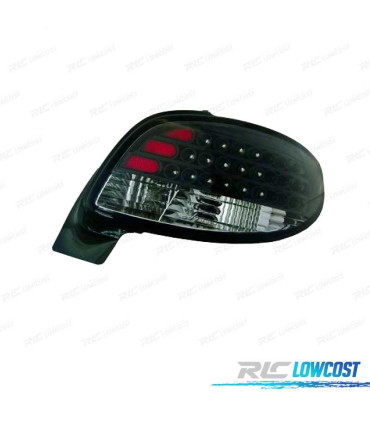 FAROLINS TRASEIROS LED PEUGEOT 206 98-09 PRETO