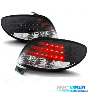 FAROLINS TRASEIROS LED PEUGEOT 206 98-09 PRETO