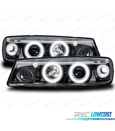 FARÓIS ANGEL EYES OPEL CALIBRA 90-98 FUNDO PRETO