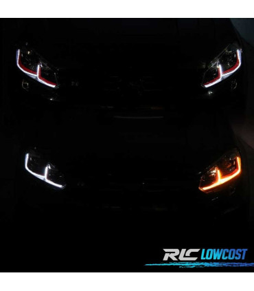 FARÓIS VOLKSWAGEN VW GOLF 6 08-13 LOOK GTI GOLF 7 INDICADORES LEDS DINÂMICOS