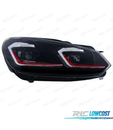 FARÓIS VOLKSWAGEN VW GOLF 6 08-13 LOOK GTI GOLF 7 INDICADORES LEDS DINÂMICOS