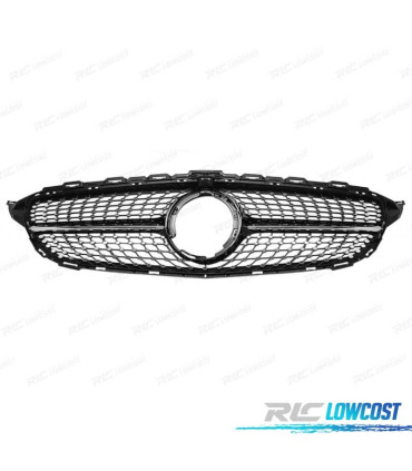 GRELHA FRONTAL MERCEDES W205 AMG 14-18 CAMERA LOOK DIAMOND PRETO
