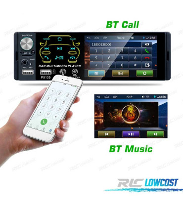 AUTORRÁDIO UNIVERSAL 1 DIN ECRA TACTIL DE 4.1"
