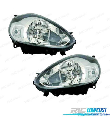 FARÓIS OPTICAS FIAT PUNTO EVO 09- FUNDO CROMADO