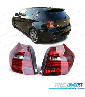 FAROLINS BMW E81 E87 LCI 07-11 VERMELHO FUMADO