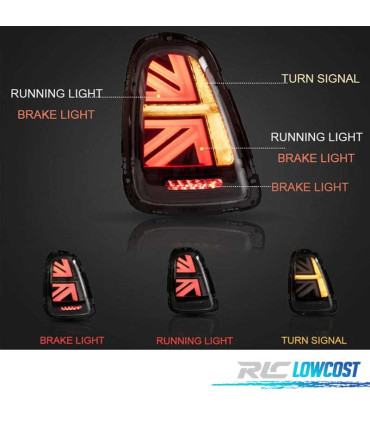 FAROLINS LED MINI COOPER R56 R57 07-14 VERMELHO