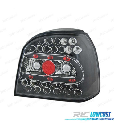 FAROLINS TRASEIROS LED VOLKSWAGEN VW GOLF 3 MKIII 91-97 PRETO