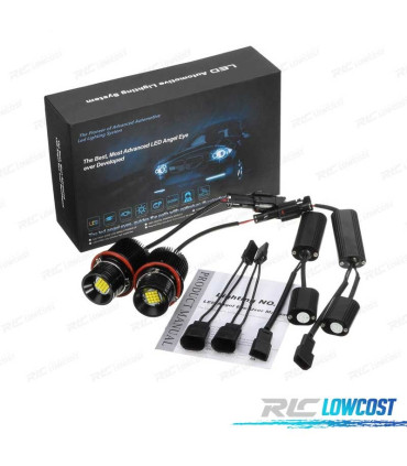 CONJUNTO LÂMPADAS ANGEL EYES 80W BMW FAROIS XENON E39 E53 E65 E66 E63 E64 E87 E60 E61 E83