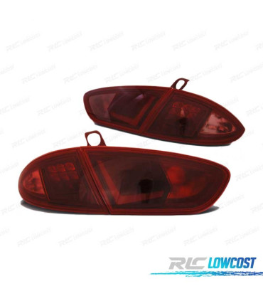 FAROLINS TRASEIROS PARA SEAT LEON 1P 09-12 LIGHT BAR VERMELHO FUMADO