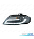 FARÓIS FRONTAIS AUDI A4 B8 07-11 LUZ DIURNA LED DRL FUNDO PRETO