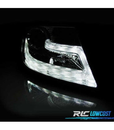 FARÓIS FRONTAIS AUDI A4 B8 07-11 LUZ DIURNA LED DRL FUNDO PRETO