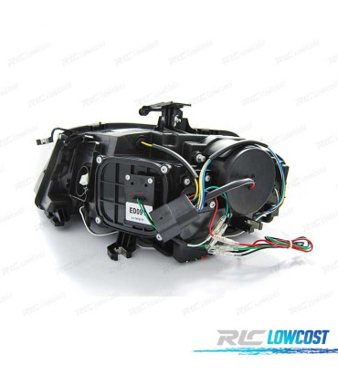 FARÓIS FRONTAIS AUDI A4 B8 07-11 LUZ DIURNA LED DRL FUNDO PRETO