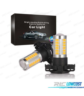 KIT DE PISCAS EM LED BRANCO PY24W 33 SMD