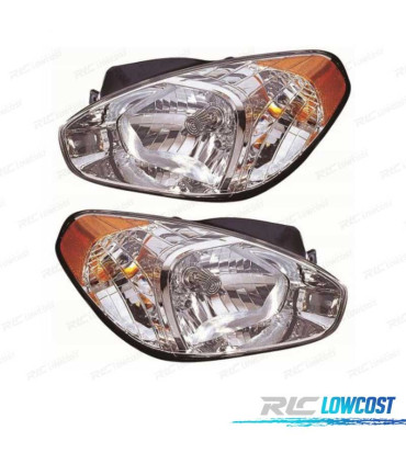 FARÓIS OPTICAS COM REGULAÇÃO ELÉCTRICA HYUNDAI ACCENT 3/4P 06-11