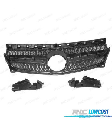 GRELHA FRONTAL MERCEDES CLA W117 2013-2016 LOOK AMG PRETO BRILHO