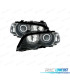 FARÓIS BMW E46 COUPE 99-03 ANGEL EYES CCFL LED + PISCAS FUNDO PRETO