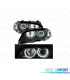 FARÓIS BMW E46 COUPE 99-03 ANGEL EYES CCFL LED + PISCAS FUNDO PRETO