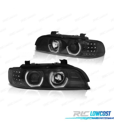 FARÓIS BMW E39 ANGEL EYES 3D CCFL + LED