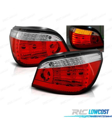 FAROLINS TRASEIROS LED BMW E60 03-07 VERMELHO BRANCO DINÂMICOS