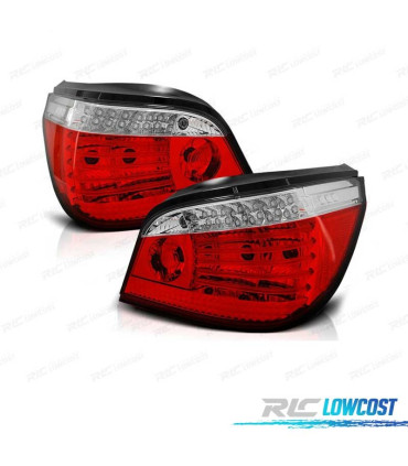 FAROLINS TRASEIROS LED BMW E60 03-07 VERMELHO BRANCO DINÂMICOS