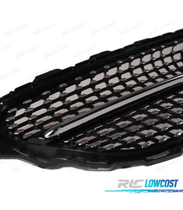 GRELHA DIANTEIRA MERCEDES W205 C205 19- LOOK DIAMOND PRETO
