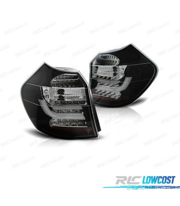 FAROLINS TRASEIROS LED BMW E81 E87 07-11 BARRA LED PRETA