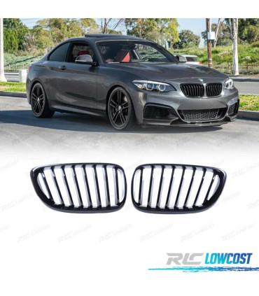 GRELHA FRONTAL BMW F22 F23 14-15 LOOK M PRETO BRILHANTE