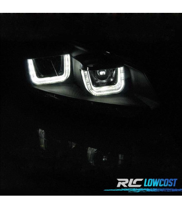 FAROIS FRONTAIS PARA VOLKSWAGEN VW GOLF MK6 08-12 LUZ DIURNA FUNDO PRETO