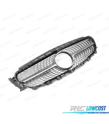 GRELHA DIANTEIRA MERCEDES CLASE E W213 AMG 17-20 CÂMERA LOOK DIAMOND SILVER