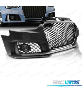 PÁRA-CHOQUES FRONTAL AUDI A3 8V 12-16 LOOK RS3 CROMADO PRETO