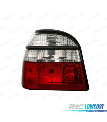 FAROLINS TRASEIRO PARA VOLKSWAGEN VW GOLF 3 91-97 VERMELHO BRANCO LOOK LEXUS