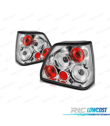 FAROLINS TRASEIRO PARA VOLKSWAGEN VW GOLF 2 83-08.91 CROMADOS LOOK LEXUS