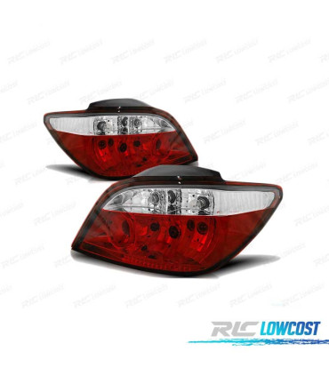 FAROLINS PEUGEOT 307 01-05 LOOK SUBARU BRANCO VERMELHO